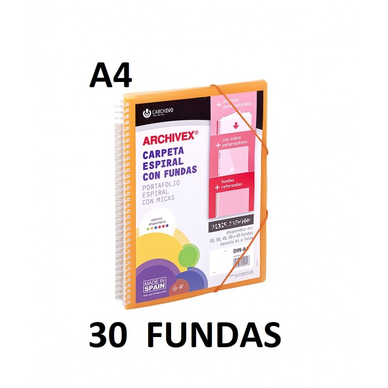 CARPETA 30 FUNDAS A4...