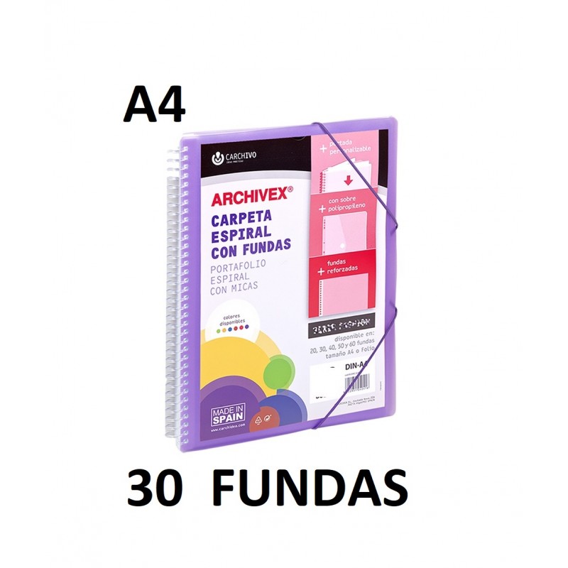 CARPETA 30 FUNDAS A4...