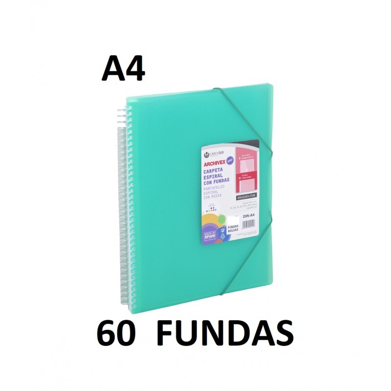 CARPETA 60 FUNDAS A4...