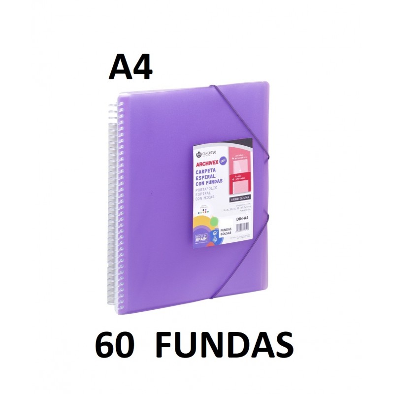 CARPETA 60 FUNDAS A4...