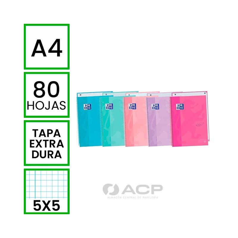 BLOC OXFORD A4 80H 5X5...