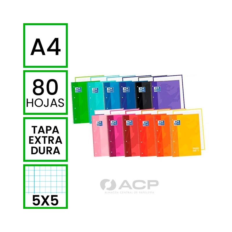 BLOC OXFORD A4 80H 5X5...
