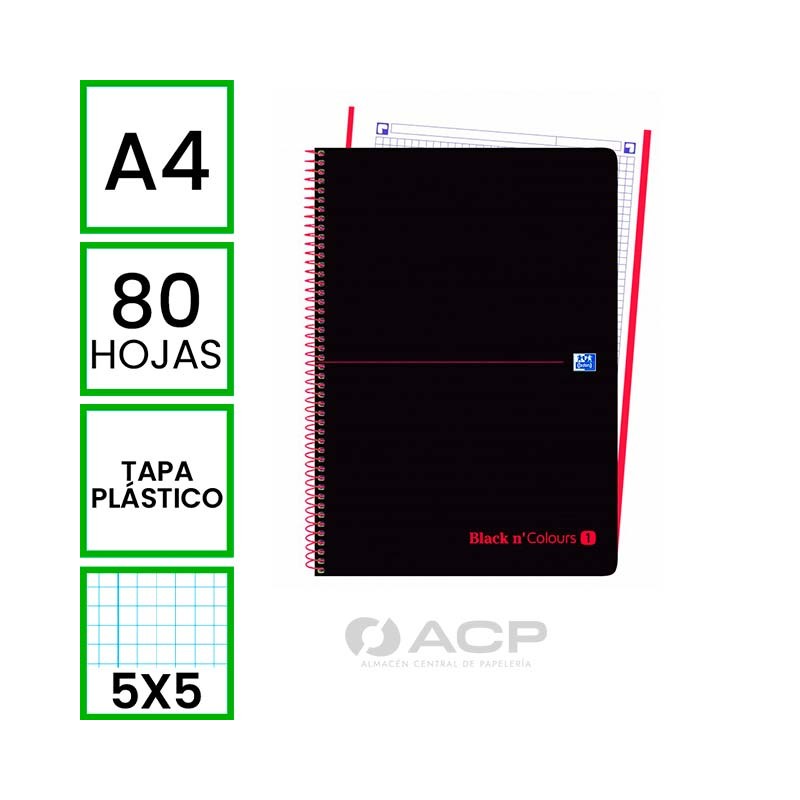 BLOC OXFORD A4 80H 5X5 TAPA...