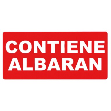 ETIQUETA ROLLO CONTIENE ALBARAN