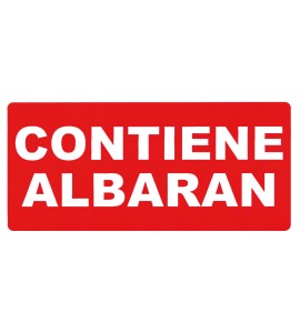 ETIQUETA ROLLO CONTIENE ALBARAN
