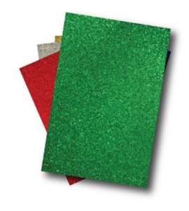 GOMA EVA 40X60 GLITTER VERDE P/5