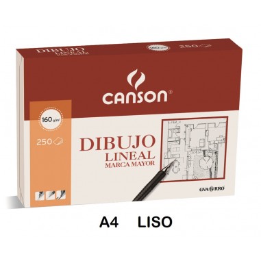 LAMINAS DIBUJO A4 LISO LINEAL P/250