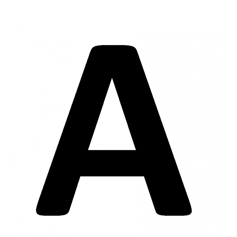 LETRAS TIPO PALO 2,5cm NEGRO