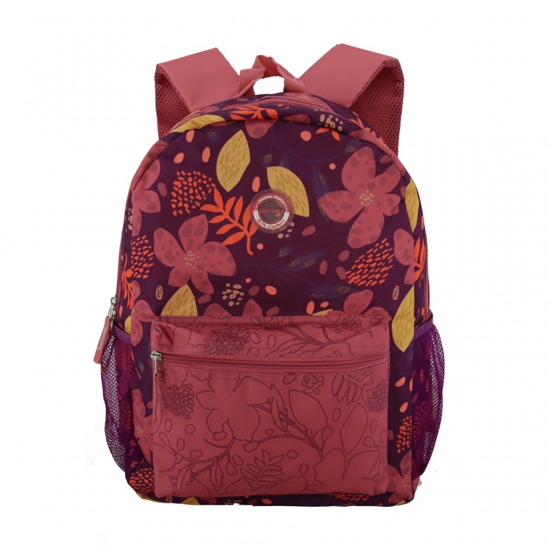 MOCHILA CLIO FLORAL BURDEOS...