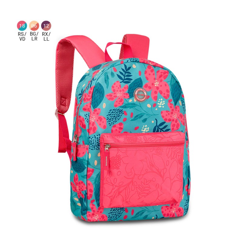 MOCHILA CLIO FLORAL AZUL...