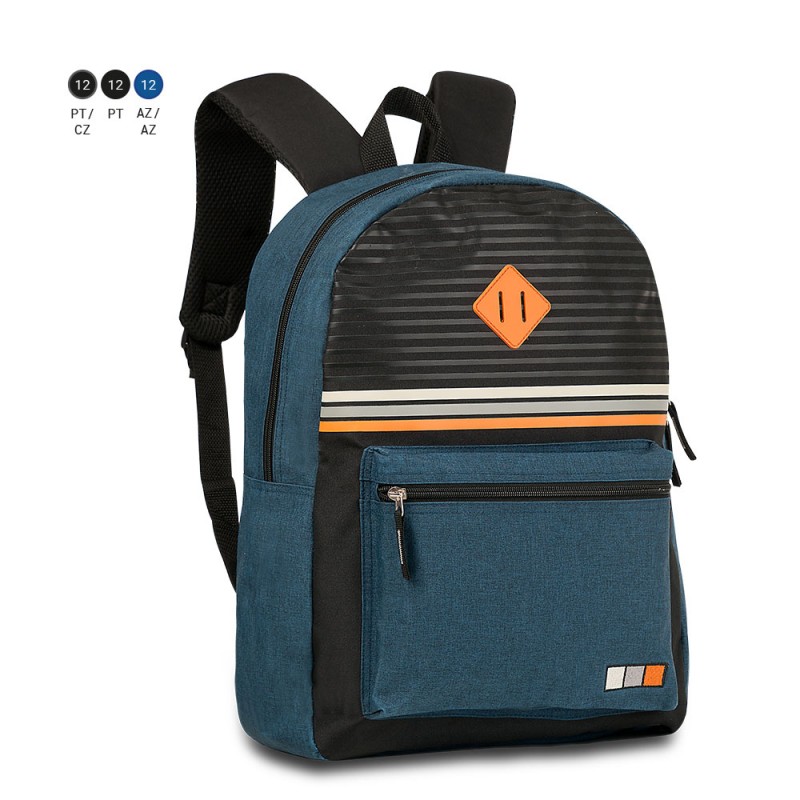 MOCHILA CLIO RAYAS AZUL...