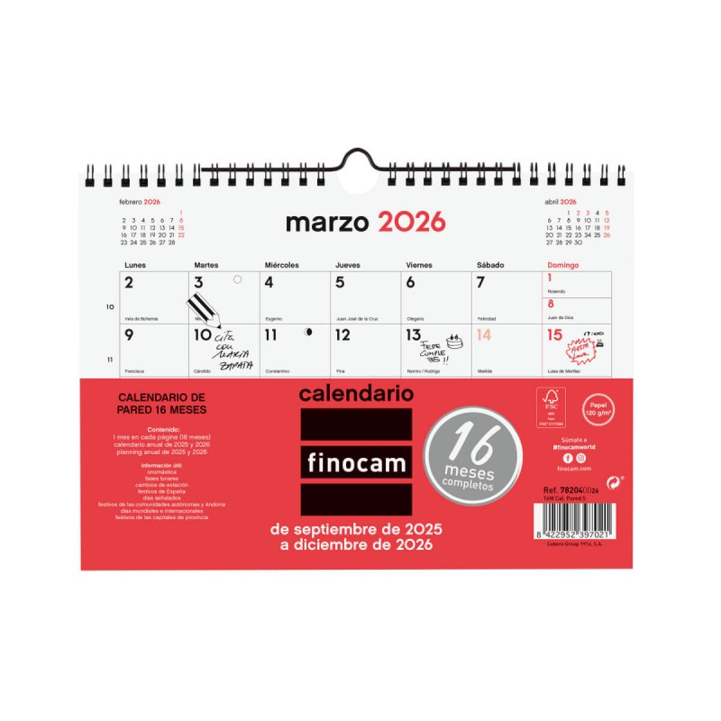 CALENDARIO FINOCAM 16M...