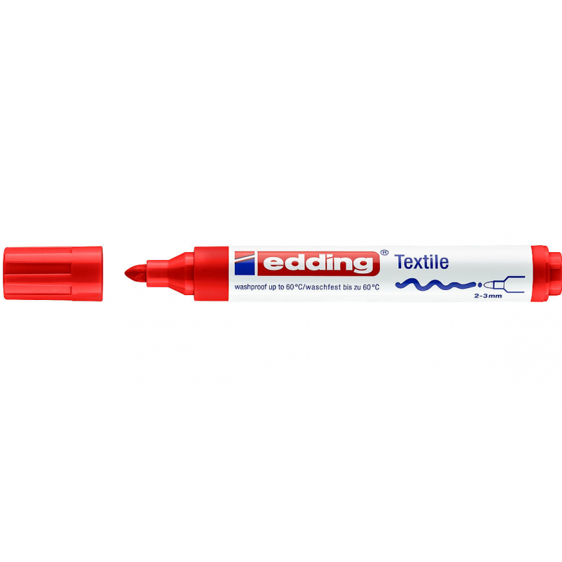 MARCADOR ROPA EDDING 4500 ROJO
