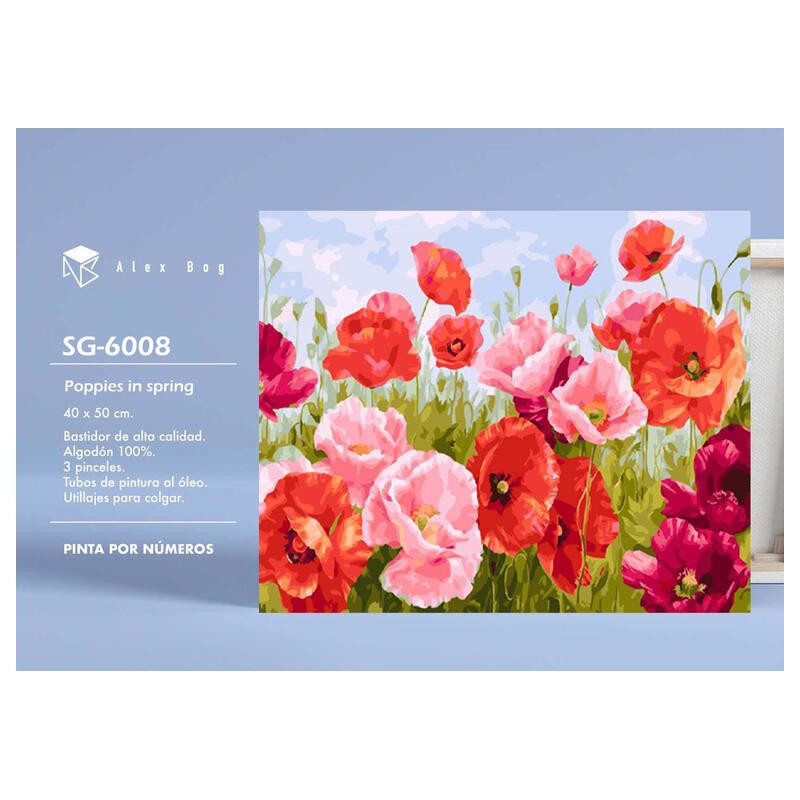 PINTAR POR NUMEROS POPPIES...