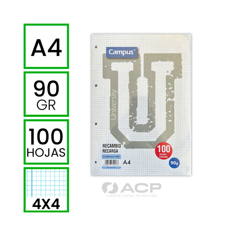 RECAMBIO CAMPUS A4 100H...