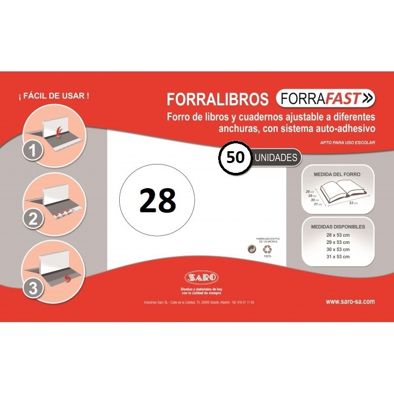 FORRO SARO Nº28 (ENV.50 UNID.)