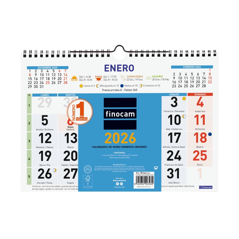 CALENDARIO PARED COLOR Nº...