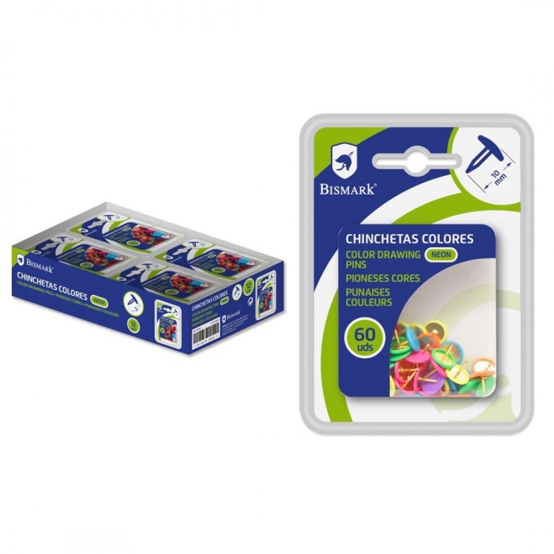 CHINCHETAS COLORES 60 PCS...