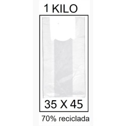 BOLSAS CAMISETA 35X45 70% RECICLADO 1 KG