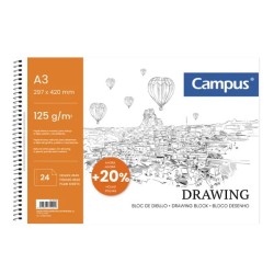 BLOC DIBUJO CAMPUS DRAWING A3 125GR 24H LISO