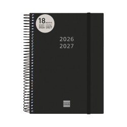 AGENDA FINOCAM 18M ESP. NEGRO E10 2DP 26-27