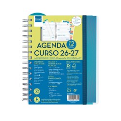 AGENDA FINOCAM MAGISTRAL 1/4  SV AZUL 26-27