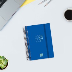 AGENDA FINOCAM ESPIRAL E8 1DP AZUL 26-27