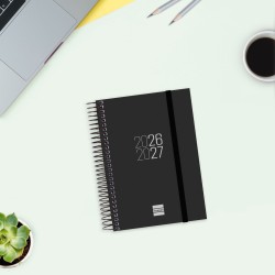 AGENDA FINOCAM ESPIRAL E8 1DP NEGRO 26-27