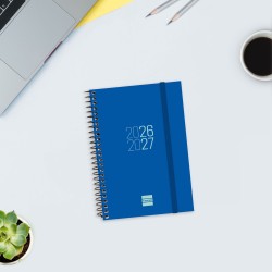 AGENDA FINOCAM ESPIRAL E8 SV HORIZ.AZUL 26-27