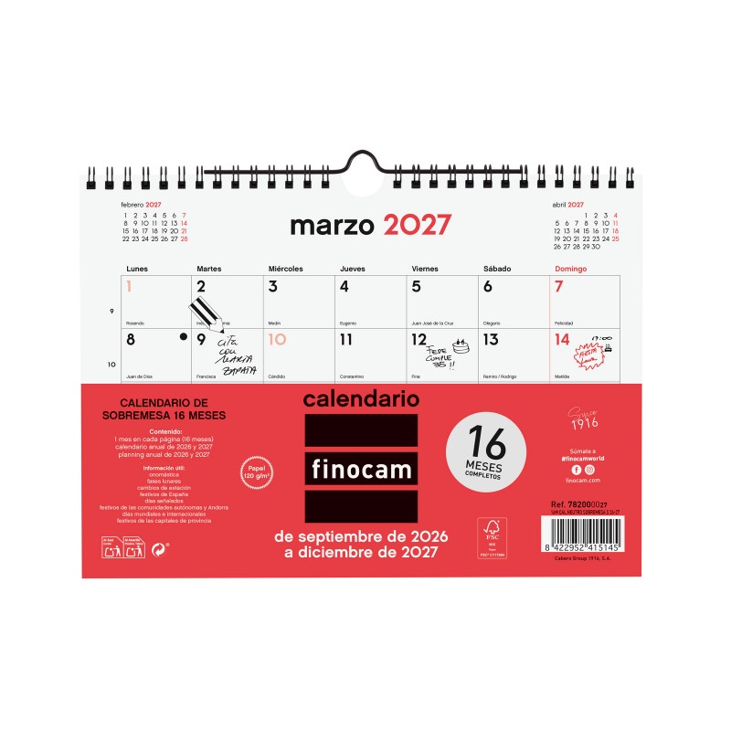 CALENDARIO FINOCAM 16M...