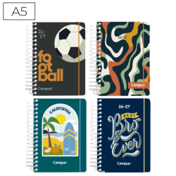 AGENDA ESCOLAR CAMPUS A5 1DP TAPA PP 26-27
