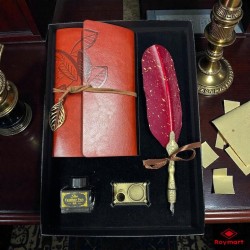SET PLUMA CALIGRAFICA LUXURY CON NOTEBOOK