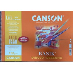 BLOC DIBUJO CANSON BASIK A3 LISO 130GR