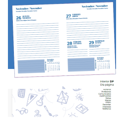 AGENDA ESC.DIDEX A6 1DP CARTÓN ROJO 26-27