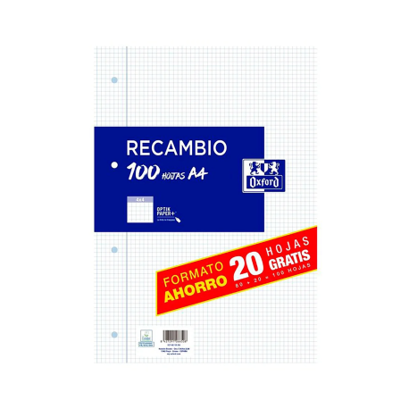 RECAMBIO A4 OXFORD 80+20H 4...