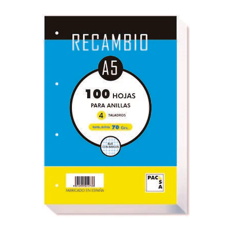 RECAMBIO PACSA A5 100H 4...