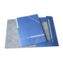 CARPETA CARTON Fº GOMAS Y SOLAPAS KARMAN AZUL
