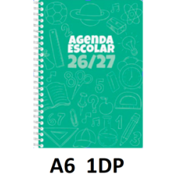 AGENDA ESC.DIDEX A6 1DP POLIPR. VERDE 26-27