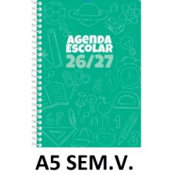 AGENDA ESC.DIDEX A5 SEM.V. POLIPR. VERDE 26-27