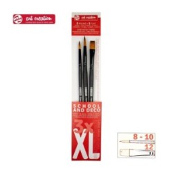 PINCELES ESCOLAR Y DECO XL BLISTER 3 UN.
