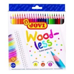 LAPICEROS WOODLESS JOVI 24 COLORES TRIANG.