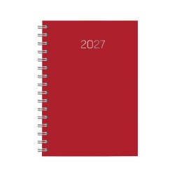 AGENDA 1DP 1/4 PREMIUM BASE WIRE´O C21-ROJO 2027