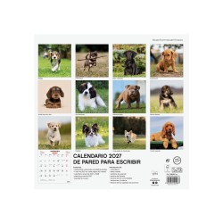 CALENDARIO PARED ESCRIBIR 30x30 CACHORROS 2027