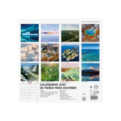 CALENDARIO PARED ESCRIBIR 30x30 NATURALEZA 2027