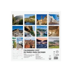 CALENDARIO PARED ESCRIBIR 30x30 PUEBLOS ENCANTO 2027