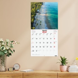CALENDARIO PARED ESCRIBIR 30x30 PUEBLOS PARADISÍACOS 2027