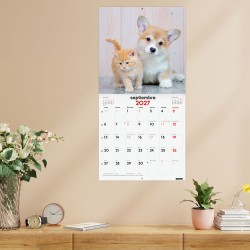 CALENDARIO PARED ESCRIBIR 30x30 PERROS Y GATOS 2027