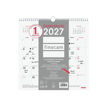 CALENDARIO PARED 30x30 CHIC...