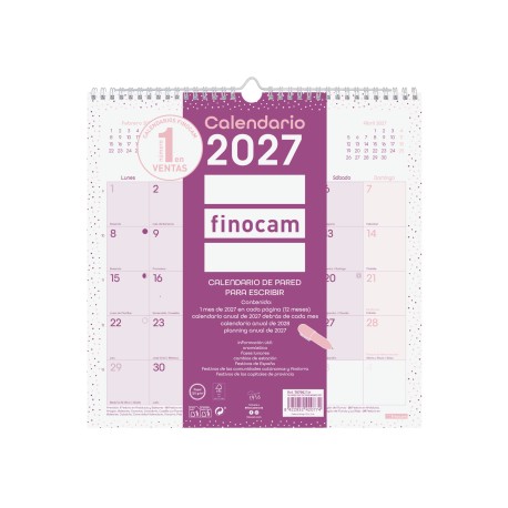 CALENDARIO PARED 30x30 CHIC...