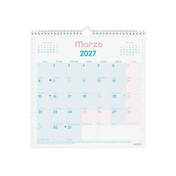 CALENDARIO PARED 30x30 CHIC 2027 TURQUESA